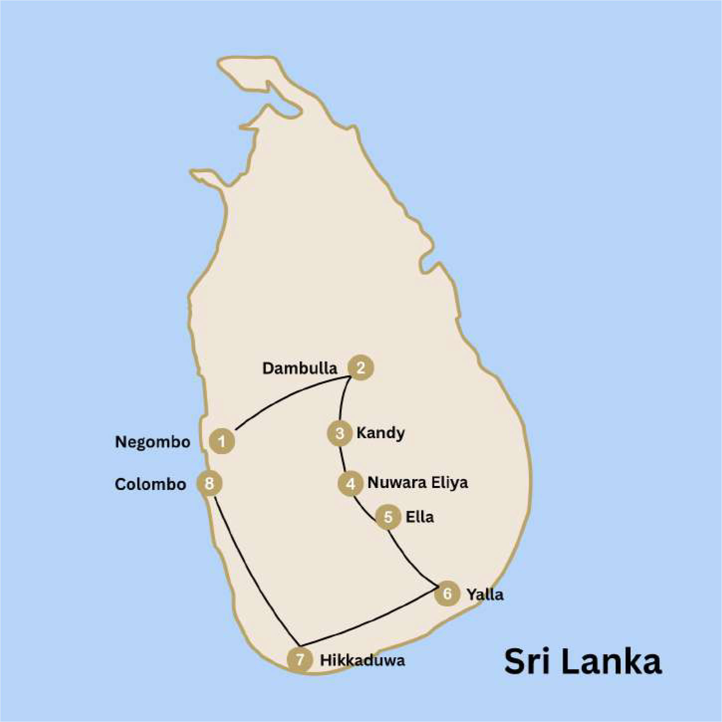 Romance in Paradise Tour Map